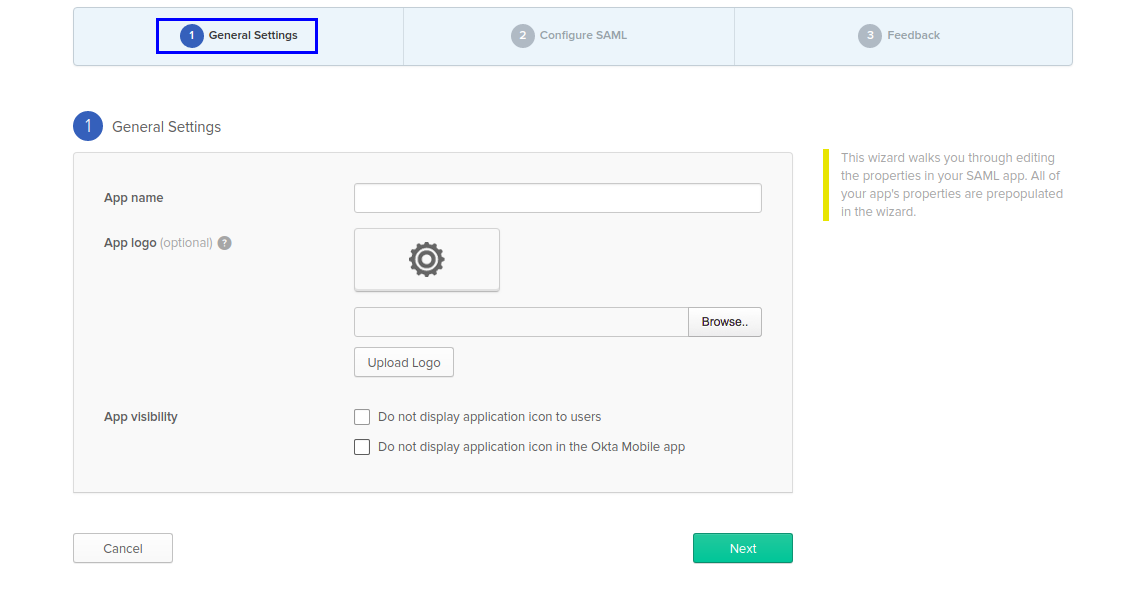 img 2 creating saml app