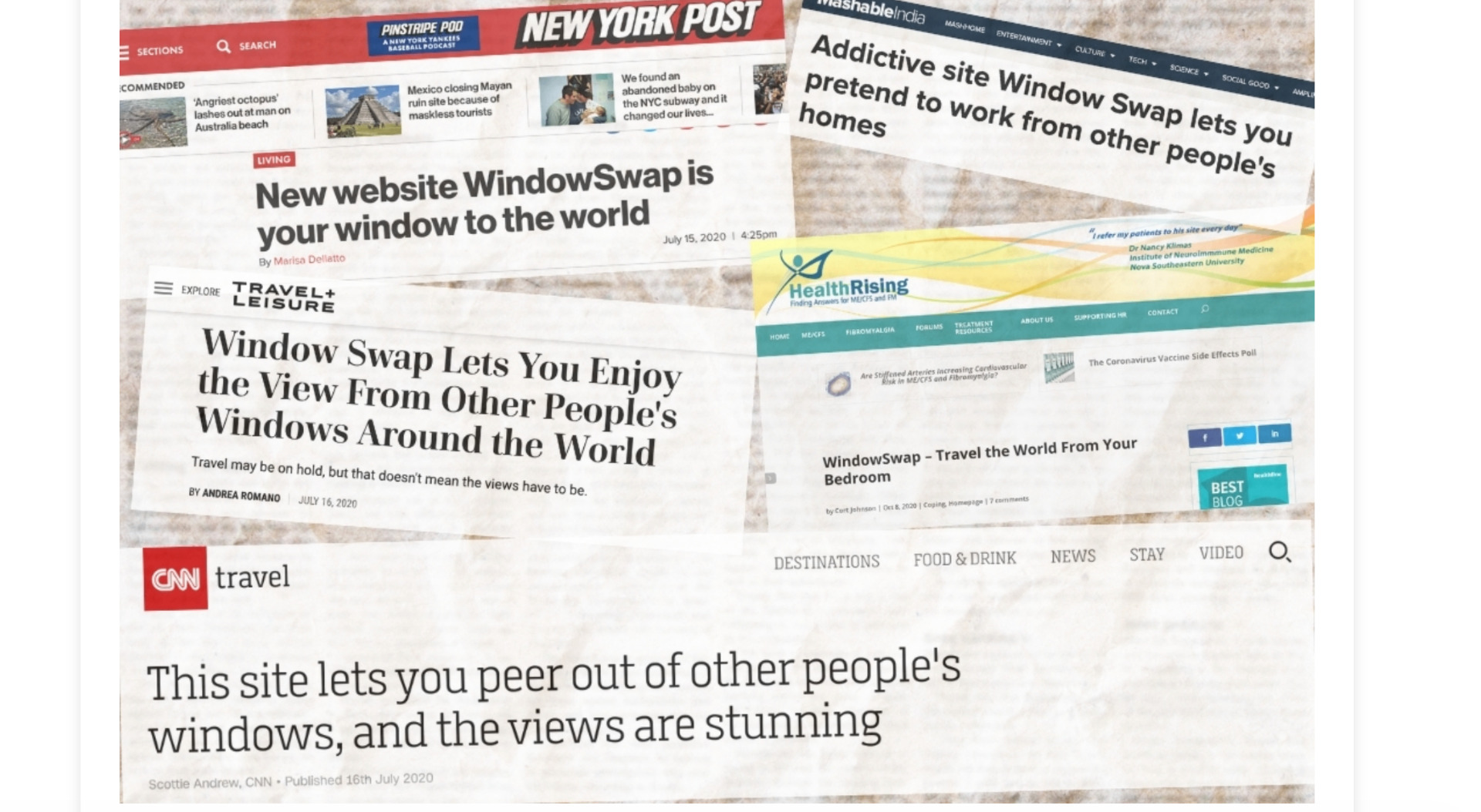 Press articles featuring WindowSwap